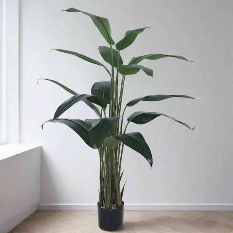 Artificial Plants - Faux Bird Of Paradise Plant With Pot - 4.92 ft