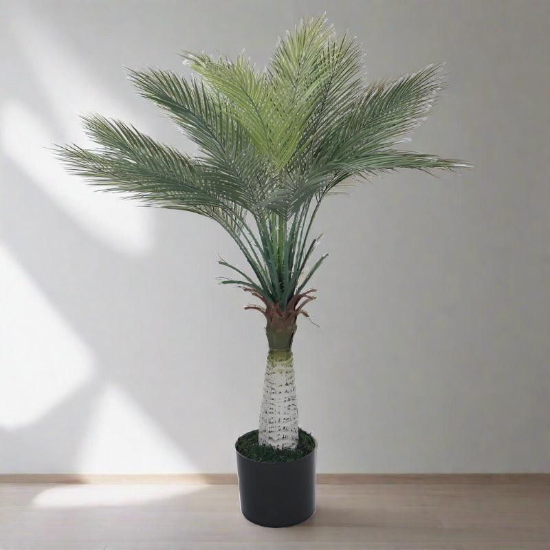 Artificial Plants - Faux Bottle Areca Plant With Pot - 3.61 ft