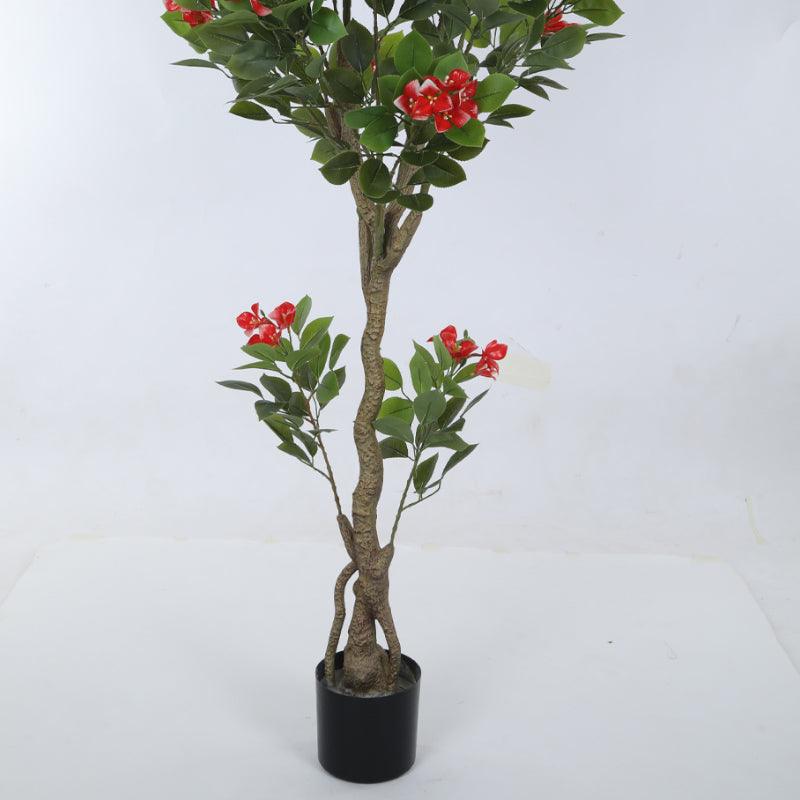 Buy Faux Bougainville Plant With Pot (5.91 ft) - Pink Artificial Plants from Vaaree