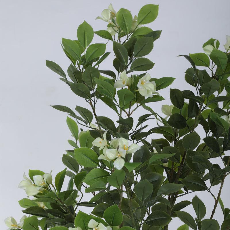 Artificial Plants - Faux Bougainville Plant With Pot (5.91 ft) - White