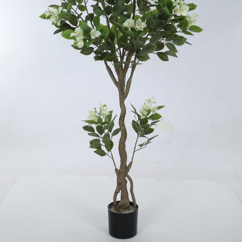 Buy Faux Bougainville Plant With Pot (5.91 ft) - White Artificial Plants from Vaaree