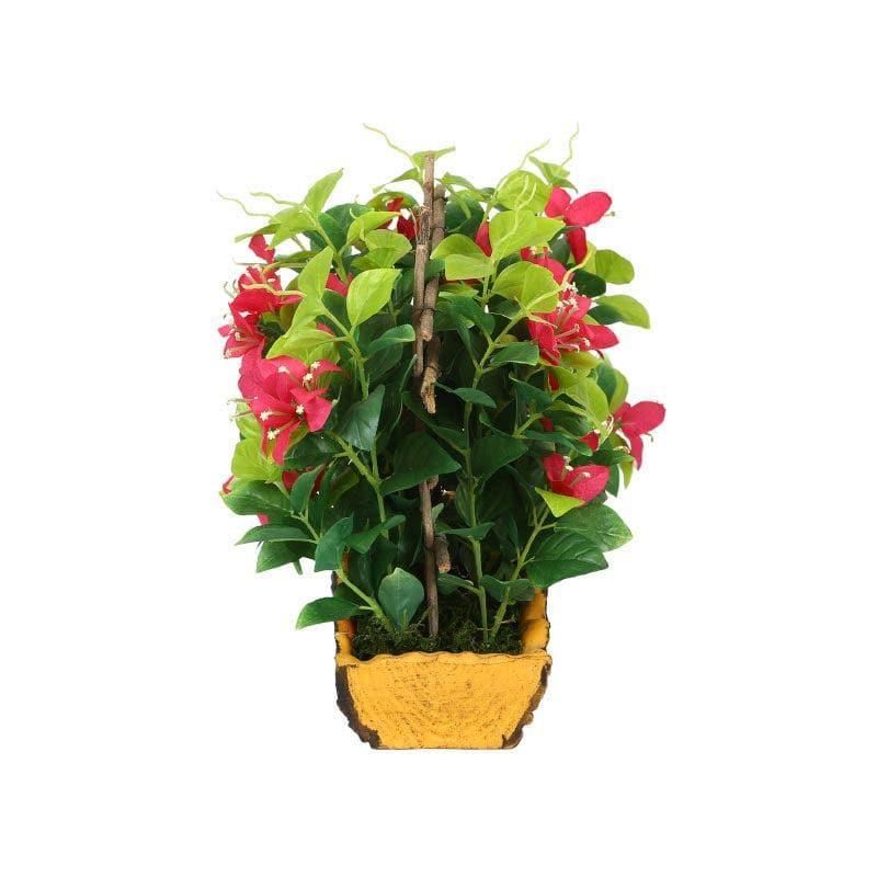 Artificial Plants - Faux Bougainvillea Bonsai in Plastic Pot (27 cms) - Fuschia