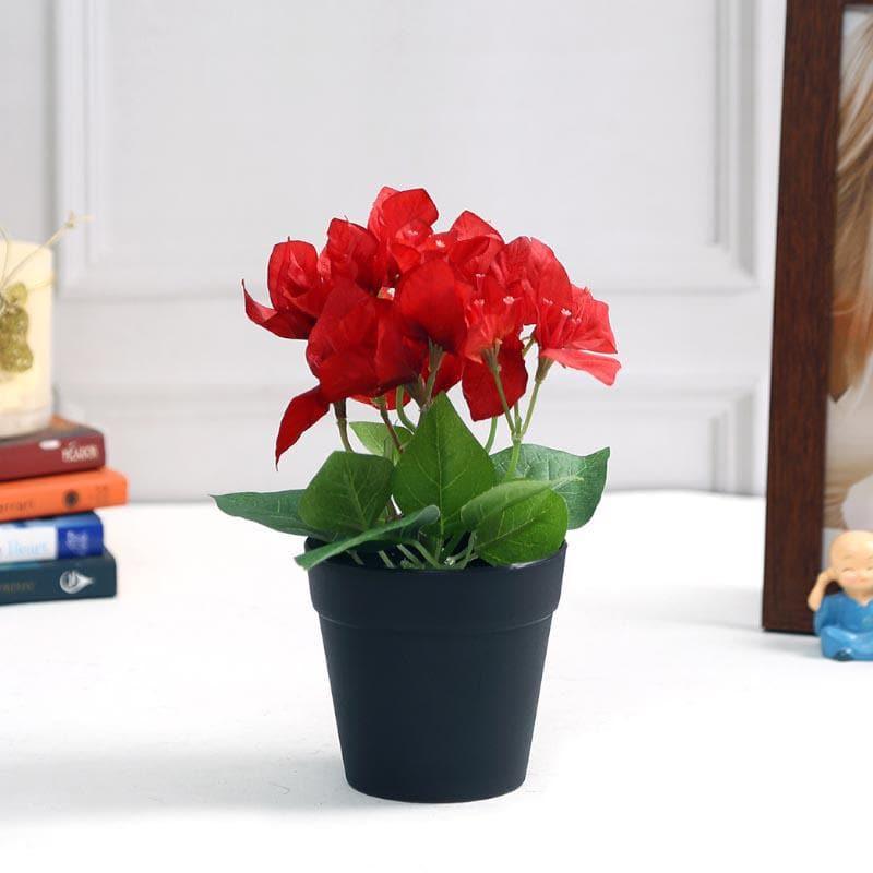 Buy Faux Bougainvillea Bonsai (21 cms) - Red Artificial Plants from Vaaree