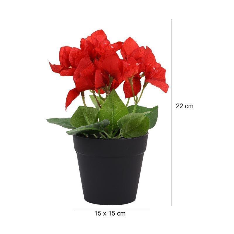 Buy Faux Bougainvillea Bonsai (21 cms) - Red Artificial Plants from Vaaree