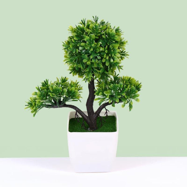 Artificial Plants - Faux Bushy Bonsai Plant - 20 cms