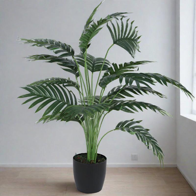 Artificial Plants - Faux Butterfly Palm Plant With Pot - 2.79 ft