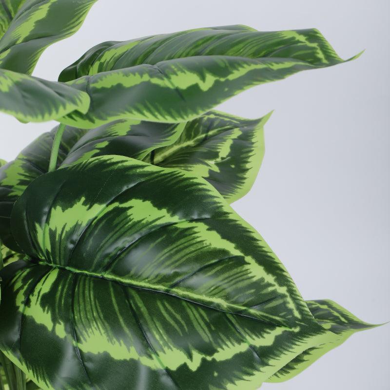 Buy Faux Calatheas Silk Plant With Pot - 2.13 ft Artificial Plants from Vaaree