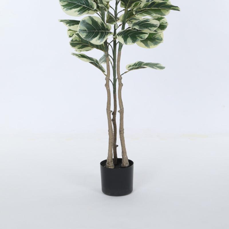 Artificial Plants - Faux Fiddle Leaf Fig Plant With Pot - 4.92 ft