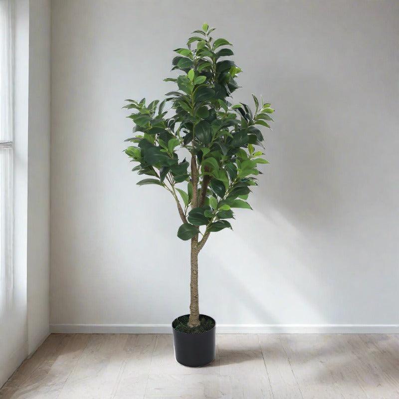 Artificial Plants - Faux Fig Plant With Pot - 3.94 ft