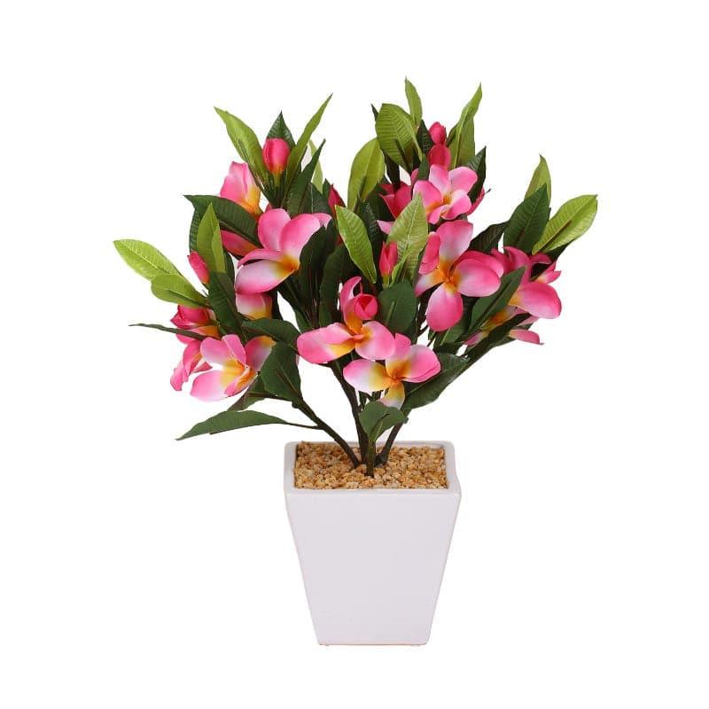 Artificial Plants - Faux Frangipani Bonsai (41 cms) - Pink