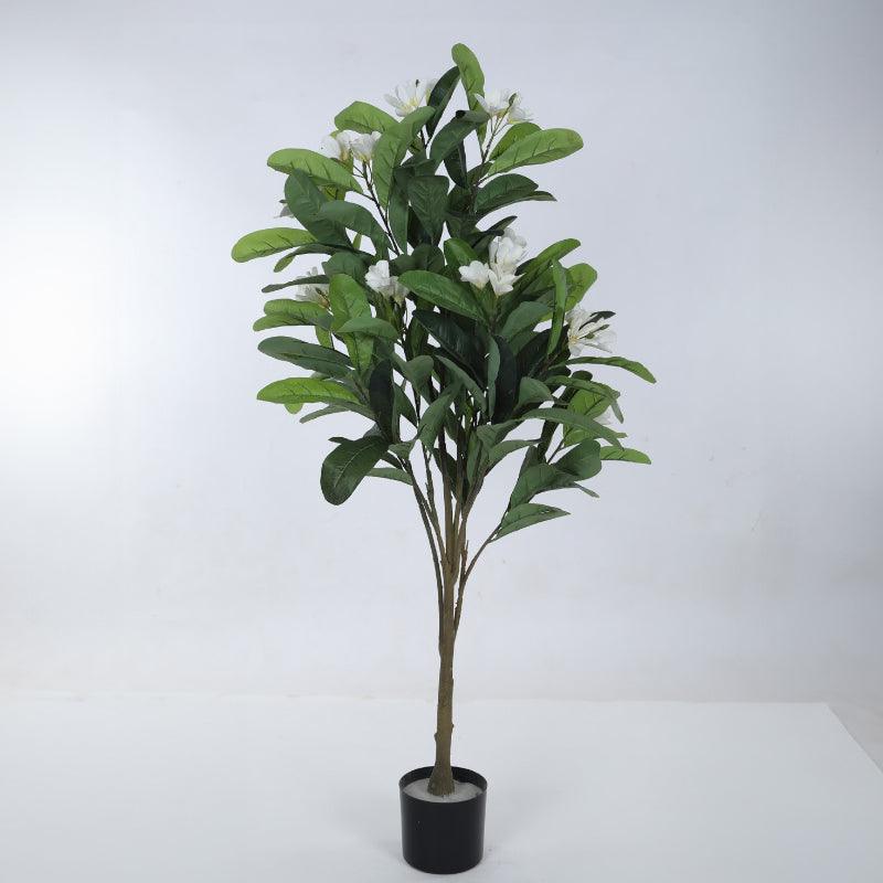 Artificial Plants - Faux Frangipani Plant With Pot - 3.94 ft