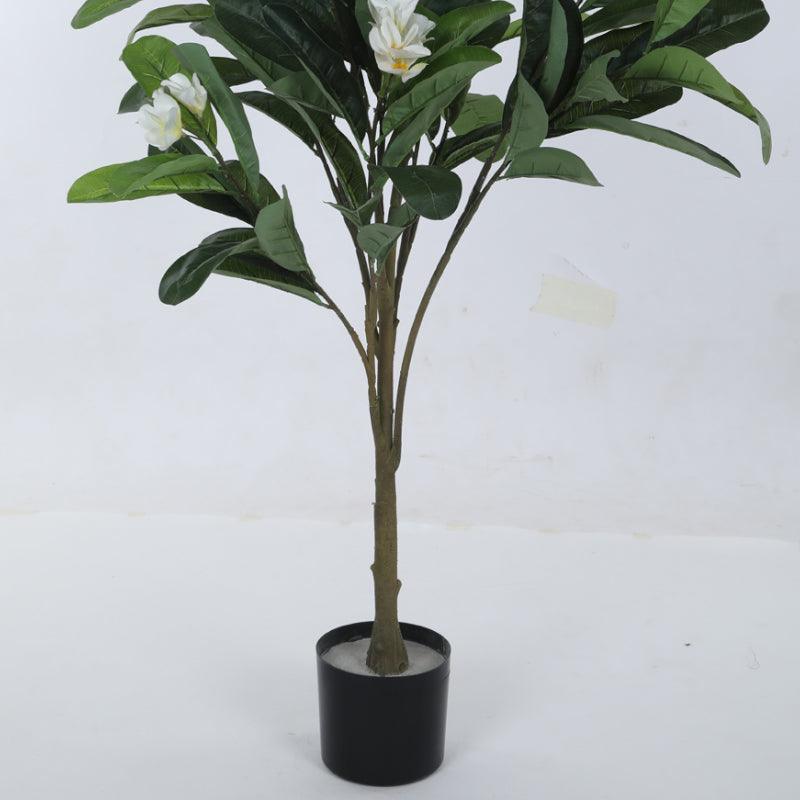 Artificial Plants - Faux Frangipani Plant With Pot - 3.94 ft