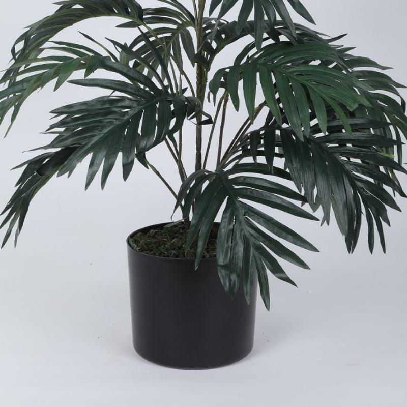Artificial Plants - Faux Golden Cane Areca Palm Plant With Pot - 2.46 ft