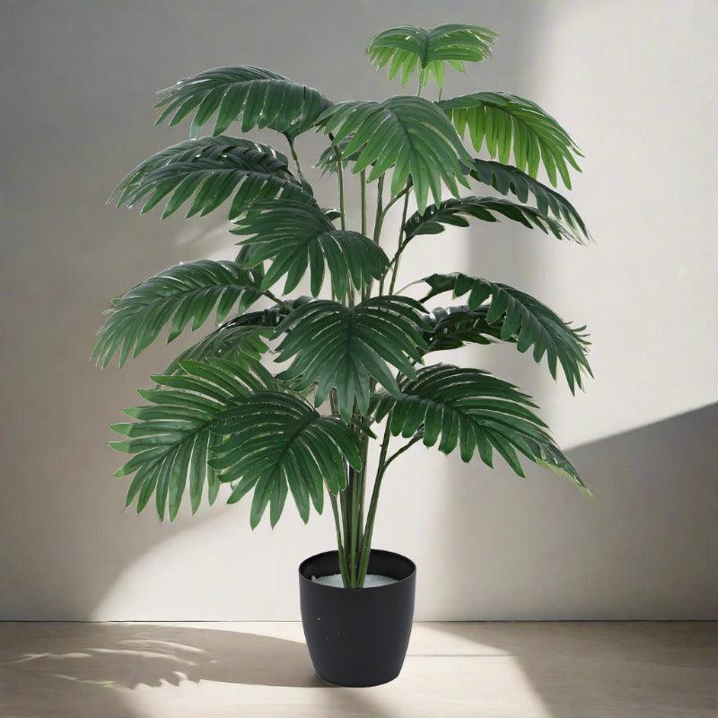 Buy Faux Green Areca Palm Plant With Pot - 2.79 ft Artificial Plants from Vaaree