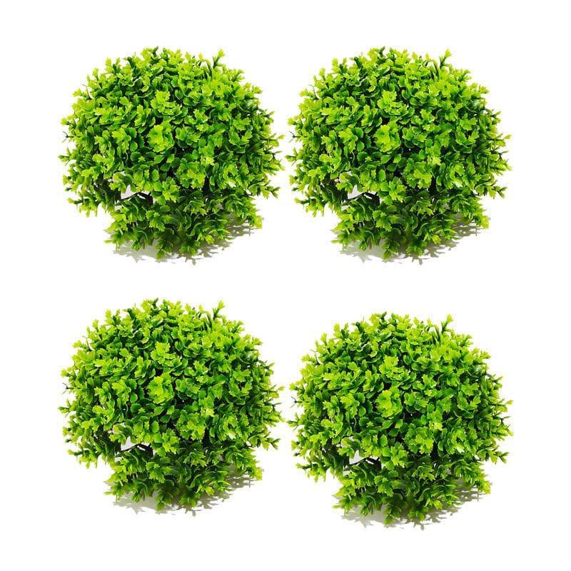 Artificial Plants - Faux Green Bush (9 cms) - Set Of Four