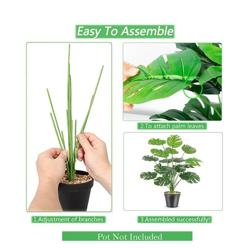 Buy Faux Green Monstera Plant Stick - 2.13 ft Artificial Plants from Vaaree