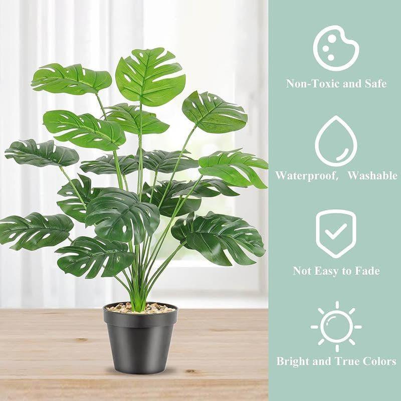 Buy Faux Green Monstera Plant Stick - 2.13 ft Artificial Plants from Vaaree