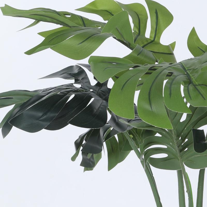 Buy Faux Green Monstera Swiss Cheese Plant With Pot - 2.95 ft Artificial Plants from Vaaree