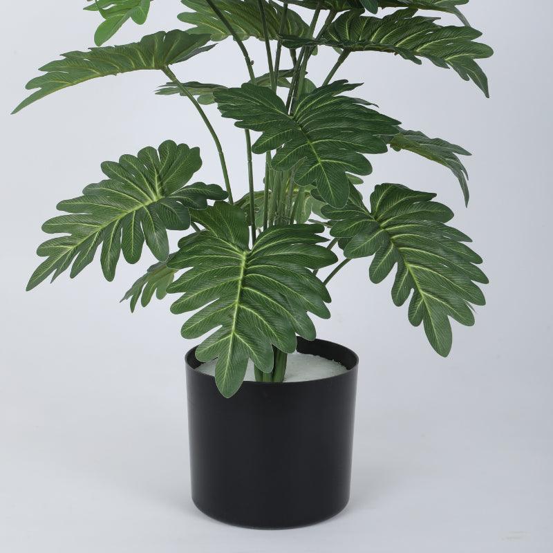 Artificial Plants - Faux Horse Head Philodendron Plant With Pot - 2.13 ft