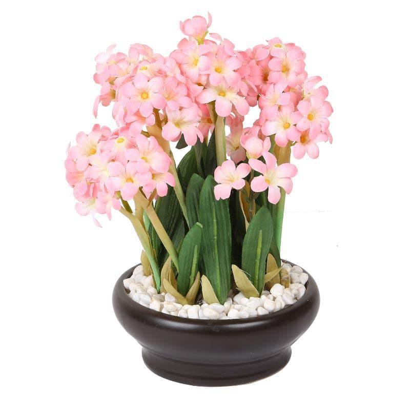 Buy Faux Hyacinth Bonsai In Ceramic Pot (26 cms) - Baby Pink Artificial Plants from Vaaree