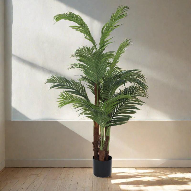 Artificial Plants - Faux Long Butterfly Palm Plant With Pot - 4.92 ft