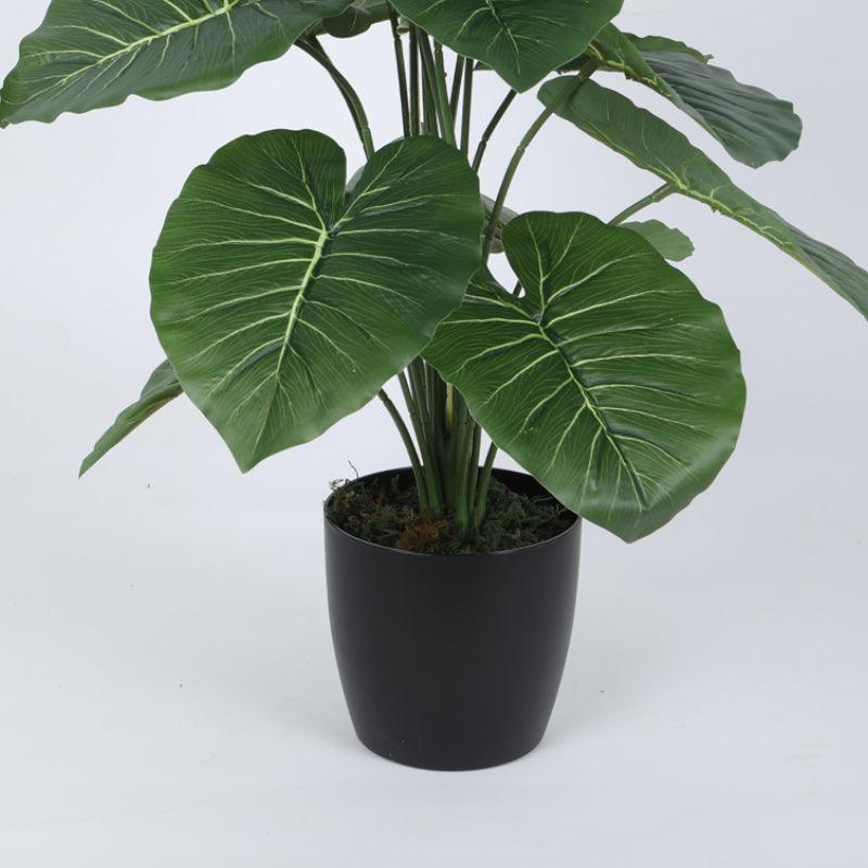 Artificial Plants - Faux Lush Rubber Silk Plant With Pot - 2.13 ft