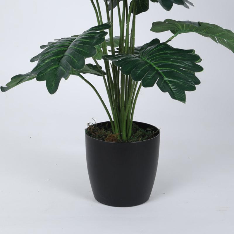 Artificial Plants - Faux Mini Philodendron Silk Plant With Pot - 2.13 ft