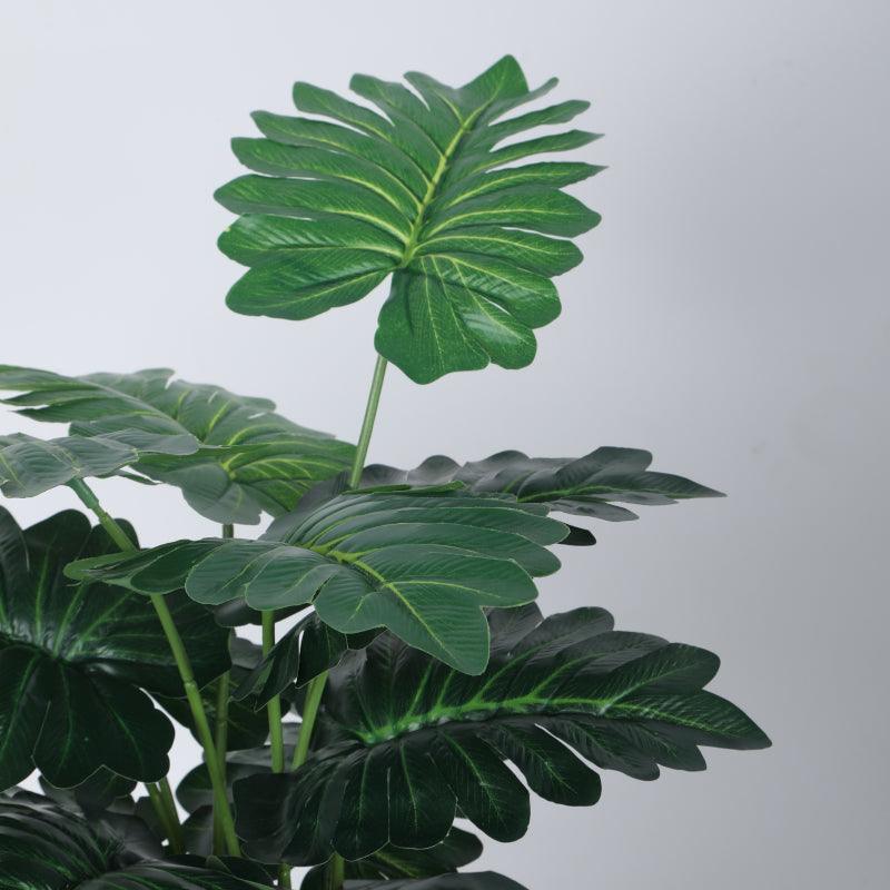 Artificial Plants - Faux Mini Philodendron Silk Plant With Pot - 2.13 ft