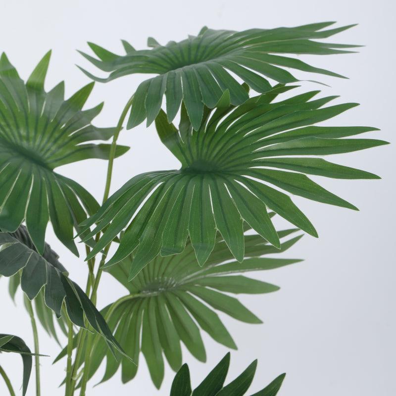 Artificial Plants - Faux Mini Tropical Palm Plant With Pot - 55 cms
