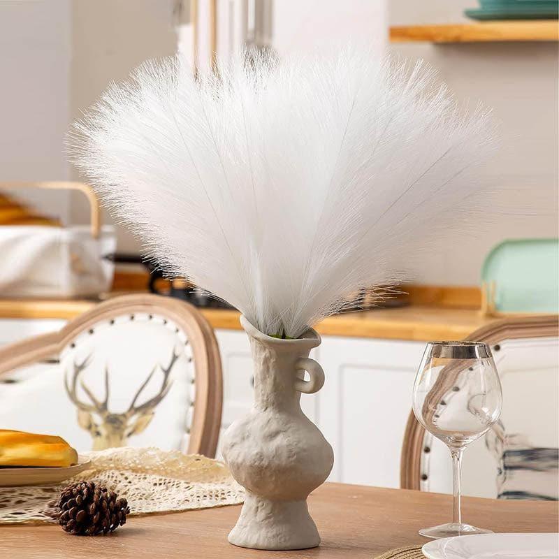 Buy Faux Pampas Grass Sticks (45.7 cms) - White Artificial Flowers from Vaaree