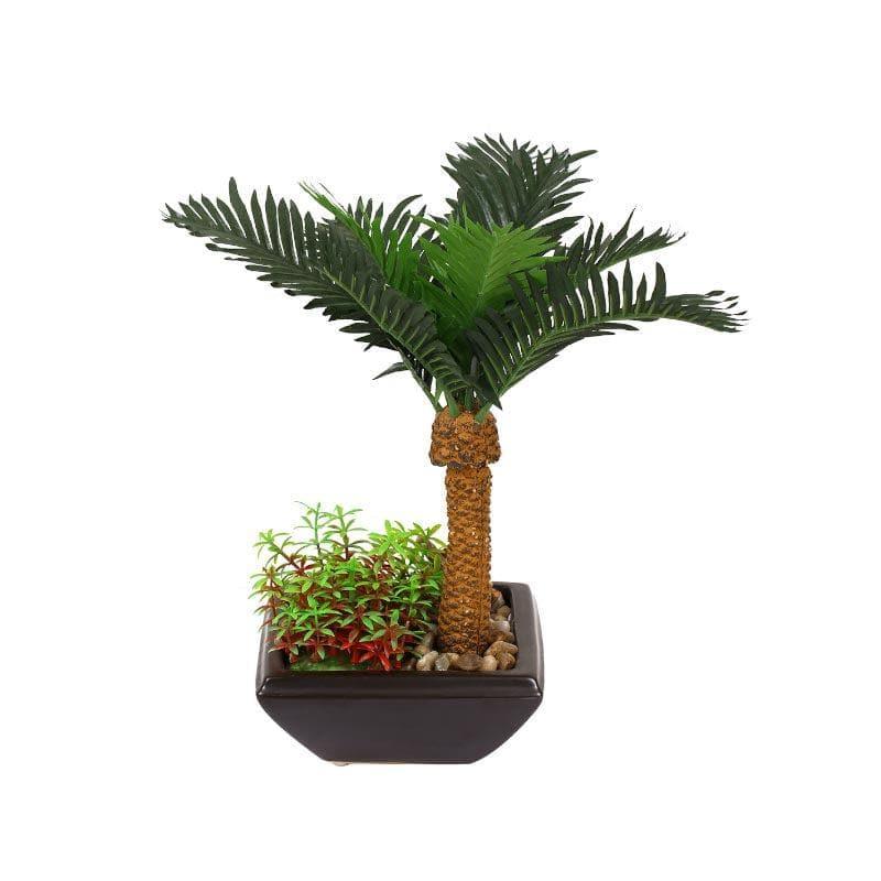 Artificial Plants - Faux Phoenix Bonsai In Ceramic Pot - 34 cms