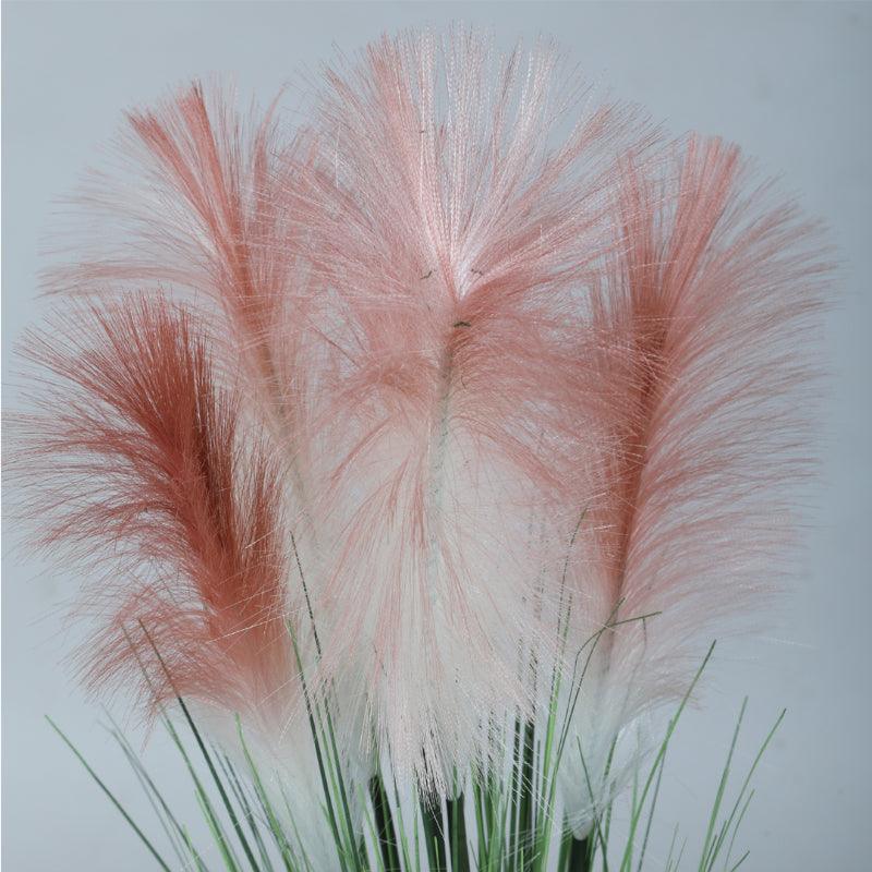 Artificial Plants - Faux Pink Grass With Pot - 2.95 ft