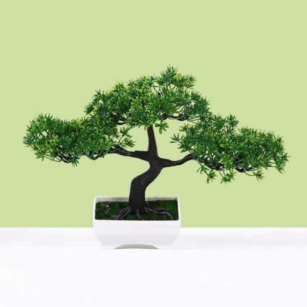 Buy Artificial Plants - Faux Short Bonsai - Dark Green at Vaaree online