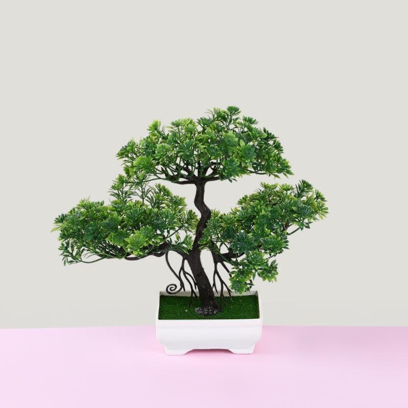 Buy Faux Short Bonsai (26 cms) - Green Artificial Plants from Vaaree