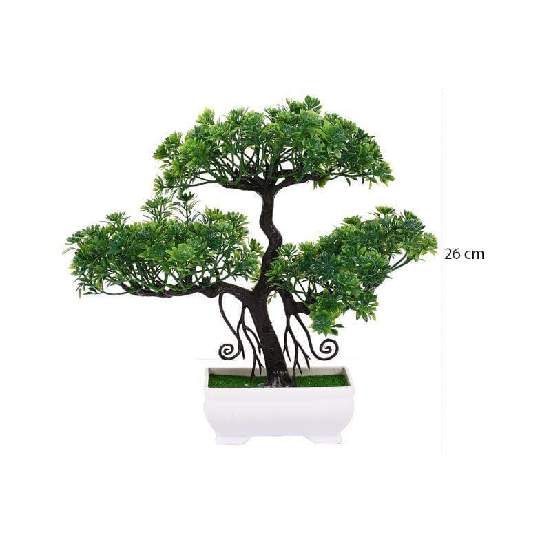 Buy Faux Short Bonsai (26 cms) - Green Artificial Plants from Vaaree