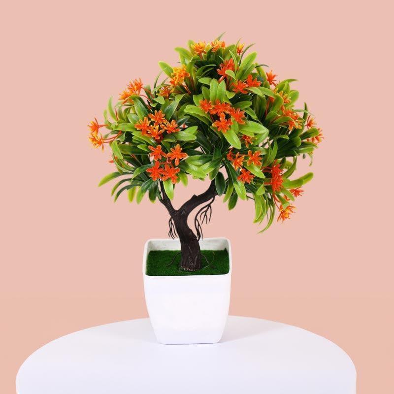 Artificial Plants - Faux Short Bonsai (28 cms) - Red