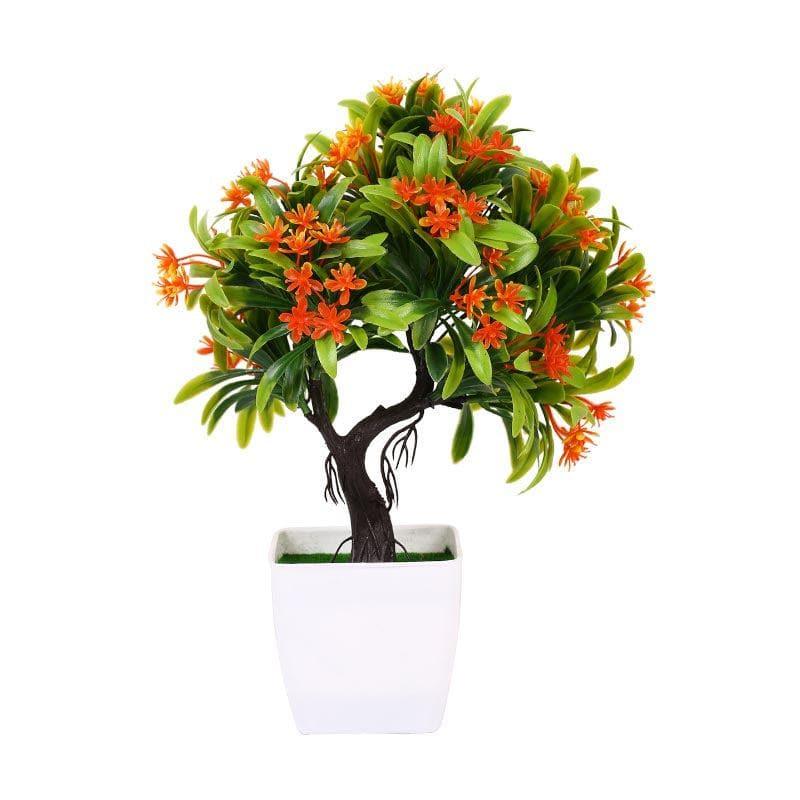 Artificial Plants - Faux Short Bonsai (28 cms) - Red