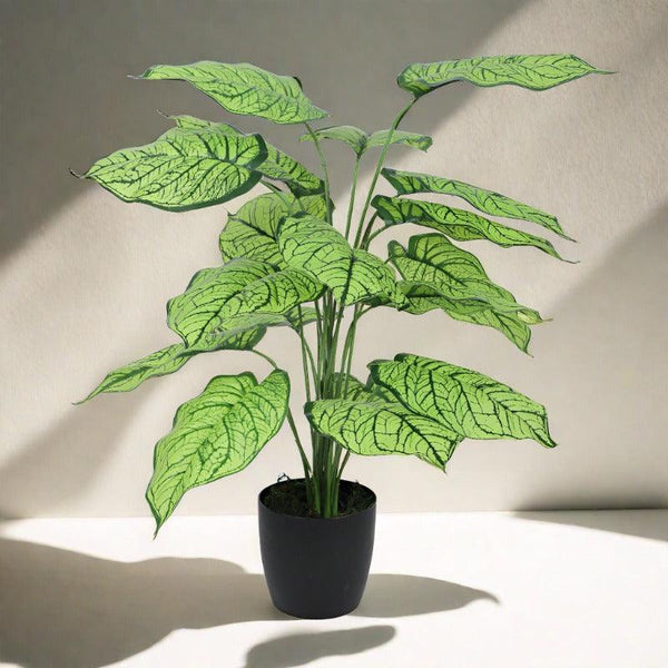 Artificial Plants - Faux Silk Plant With Pot - 2.13 ft
