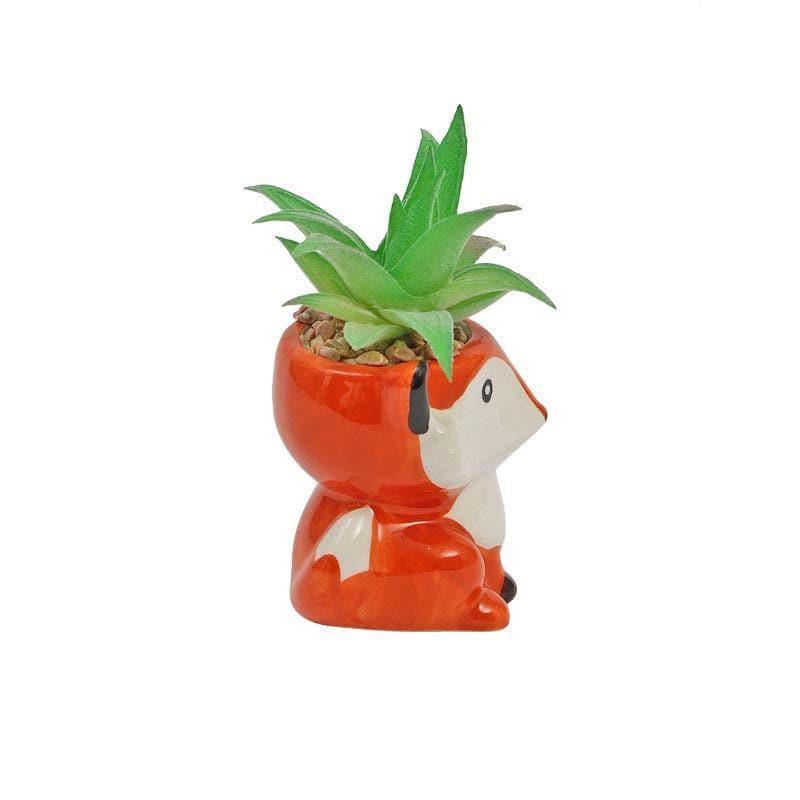 Buy Faux Succulent In Vixen Face Pot - 16 cms Artificial Plants from Vaaree