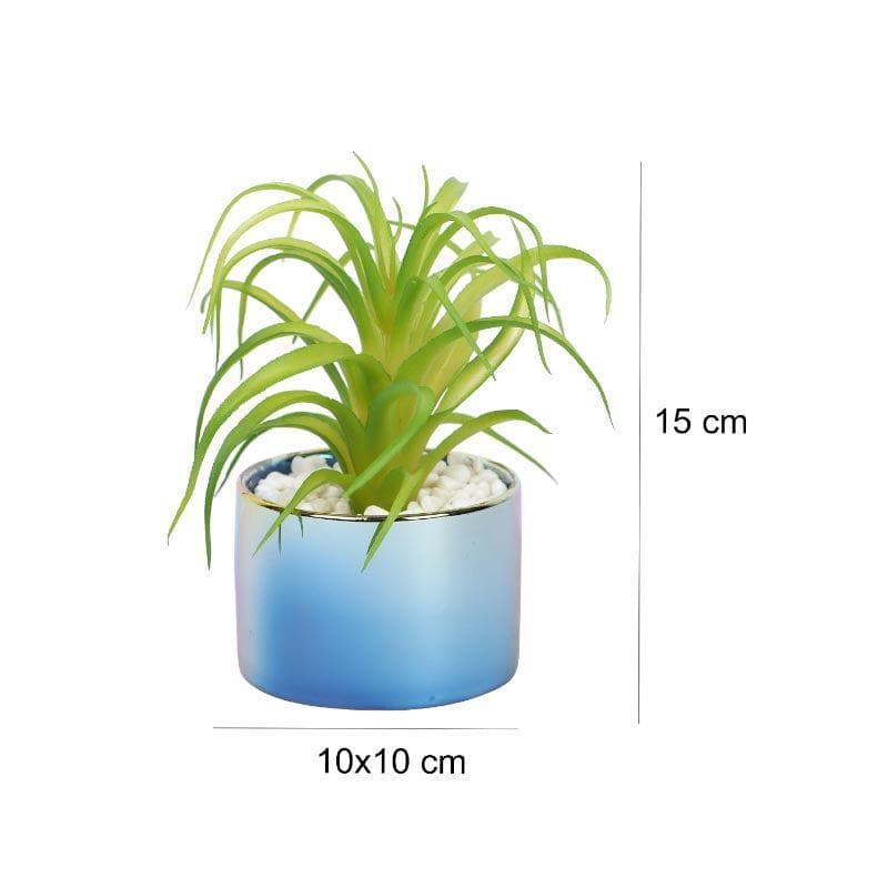 Buy Faux Succulent Leaf In Ombre Pot - 13.5 cms Artificial Plants from Vaaree