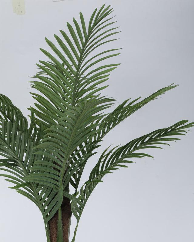 Artificial Plants - Faux Tall Feather Palm Plant With Pot - 6.56 ft