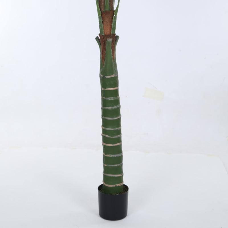 Artificial Plants - Faux Tall Feather Palm Plant With Pot - 6.56 ft