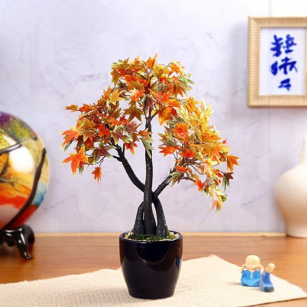 Artificial Plants - Faux Tall Maple Bonsai - 39 cms