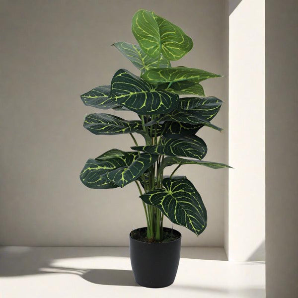 Buy Faux Tropic Anthurium Silk Plant With Pot - 2.13 ft Artificial Plants from Vaaree