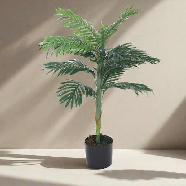 Artificial Plants - Faux Tropic Areca Palm With Pot - 3.28 ft