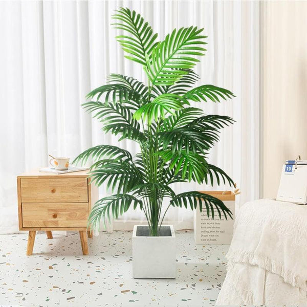 Artificial Plants - Faux Tropic Butterfly Palm With Pot (3.61 ft) - Set Of Two