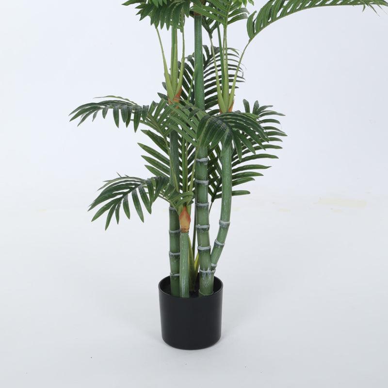 Artificial Plants - Faux Tropic Cane Palm With Pot - 4.27 ft