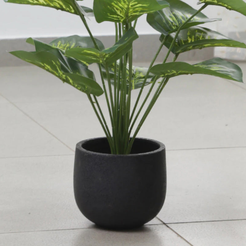 Artificial Plants - Faux Tropical Dieffenbachia Silk Plant With Pot - 2.13 ft