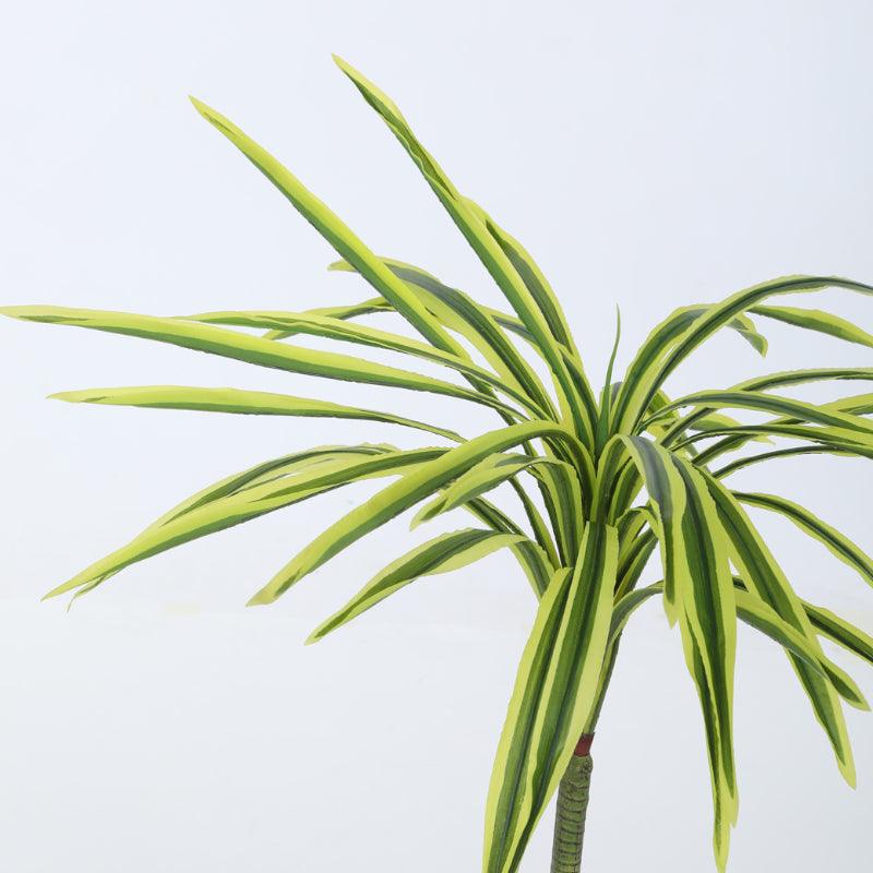 Artificial Plants - Faux Yellow Dragon Tree Plant With Pot - 2.62 ft