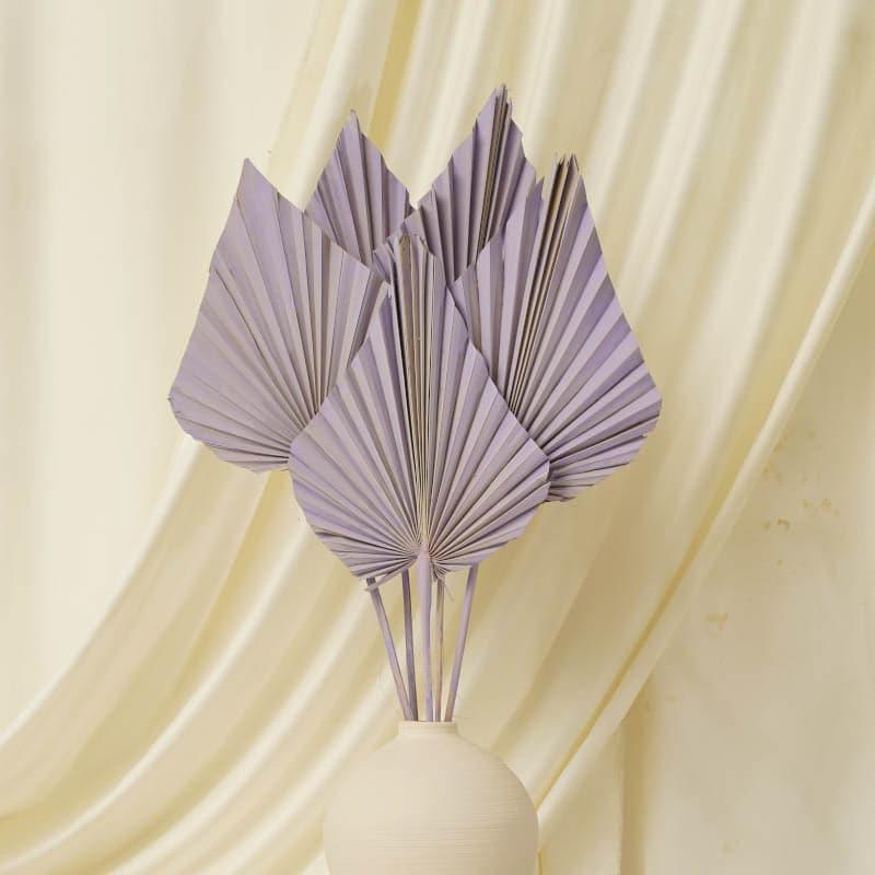 Buy (Purple) Palm Leaf (20 cms) - Set Of Five Stems Artificial Flowers from Vaaree